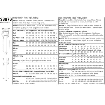 Simplicity Sewing Pattern S8876 Misses'/Women's Vintage Dress and Stole - 0