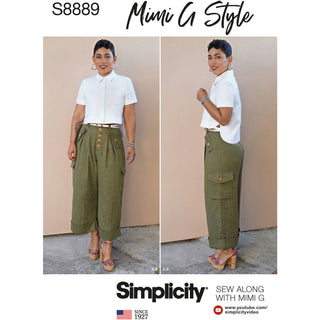 Simplicity Sewing Pattern S8889 Mimi G Style Misses' Shirt and Wide Leg Pants