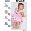 Simplicity Sewing Pattern S8893 Babies' Pinafore dresses and panties-1
