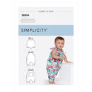 Simplicity Sewing Pattern S8894 Babies' Romper suits designed for stretch knits-1