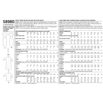 Simplicity Sewing Pattern S8980 Misses' Vintage Dresses and Lined Coats - 0