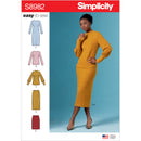 Simplicity Sewing Pattern S8982 Misses' Knit Two Piece Sweater Dress, Tops, Skirts-1