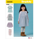 Simplicity Sewing Pattern S8998 Children's Easy-To-Sew Sportswear Dress, Top, Trousers-1