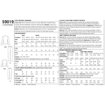 Simplicity Sewing Pattern S9019 Girls' & Misses' Loungewear - 0