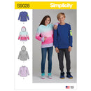 Simplicity Sewing Pattern S9028 Girls' & Boys' Knit Tops with Hoodie-1