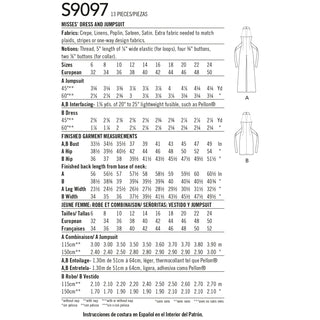 Simplicity Sewing Pattern S9097 Mimi G Style Misses' Dress & Jumpsuit