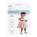 Simplicity Sewing Pattern S9117 Babies' Dresses, Panties & Headband-1