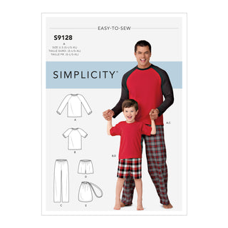 Simplicity Sewing Pattern S9128 Men's & Boys Sleepwear