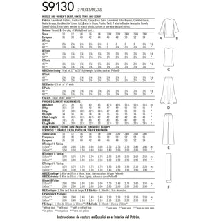 Simplicity Sewing Pattern S9130 Misses' & Women's Tops & Bottoms