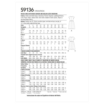 Simplicity Sewing Pattern S9136 Misses' Dress - 0