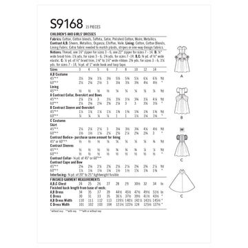 Simplicity Sewing Pattern S9168 Children's and Girls' Princess Costumes - 0