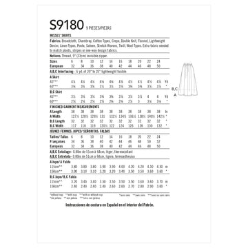 Simplicity Sewing Pattern S9180 Misses' Skirts - 0