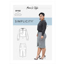 Simplicity Sewing Pattern S9182 Misses' Knit Top and Skirt-1