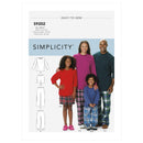 Simplicity Sewing Pattern S9202 Misses'/Men's/Children's/Boys'/Girls' T-Shirt, Shorts and Trousers-1