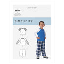 Simplicity Sewing Pattern S9205 Children's/Boys' Raglan Sleeve Tops, Shorts and Trousers-1