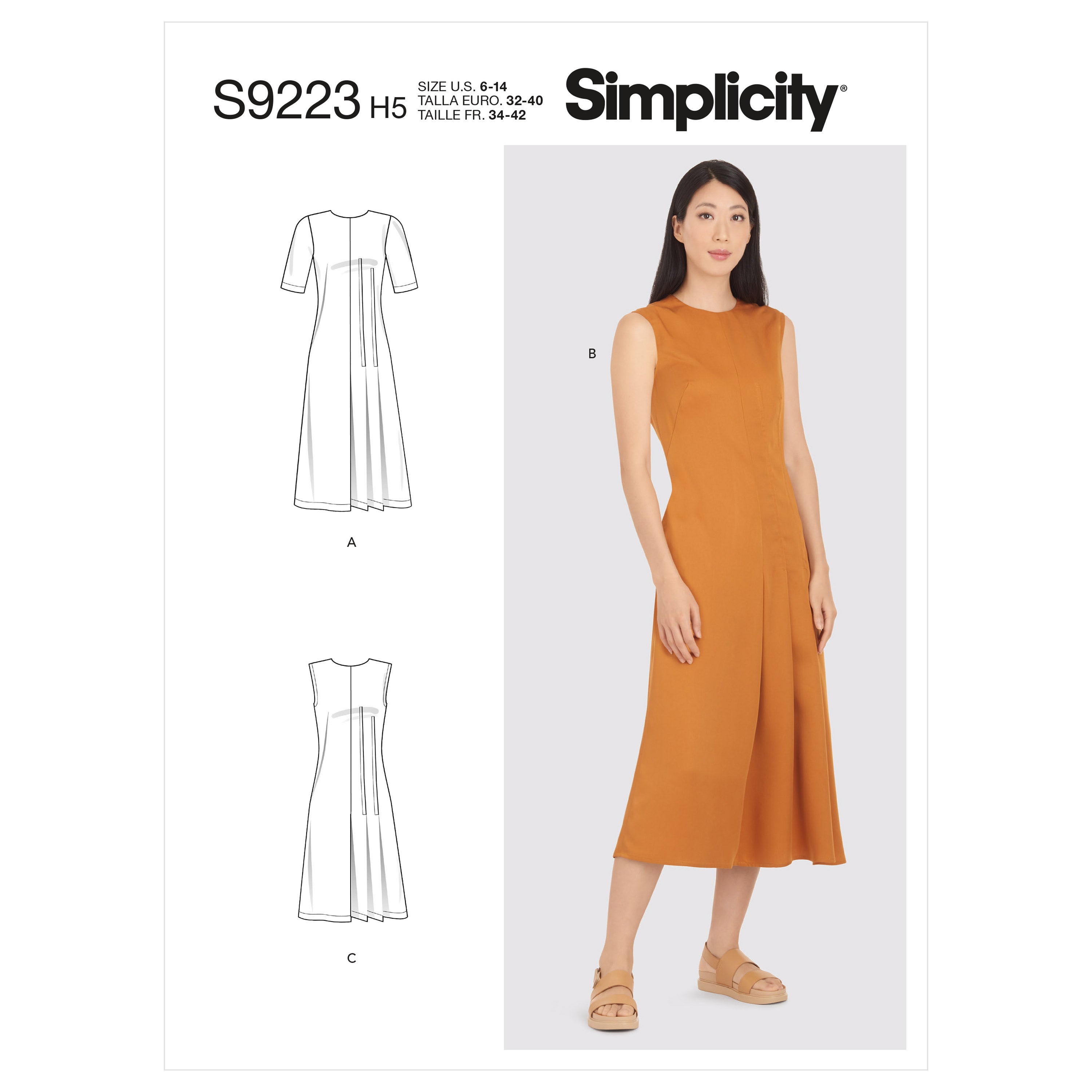 Simplicity Sewing Pattern S9223 Misses' Pleated Dress