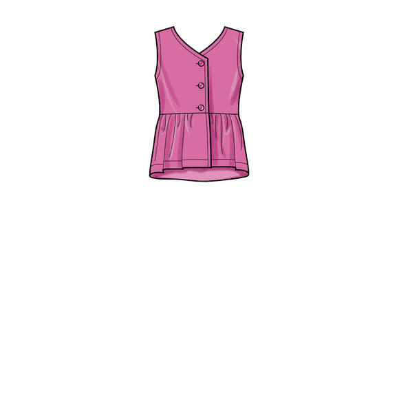 Simplicity Sewing Pattern S9281 Girls' Dresses, Top and Trousers