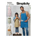 Simplicity Sewing Pattern S9301 Kids' & Adults' Aprons-1