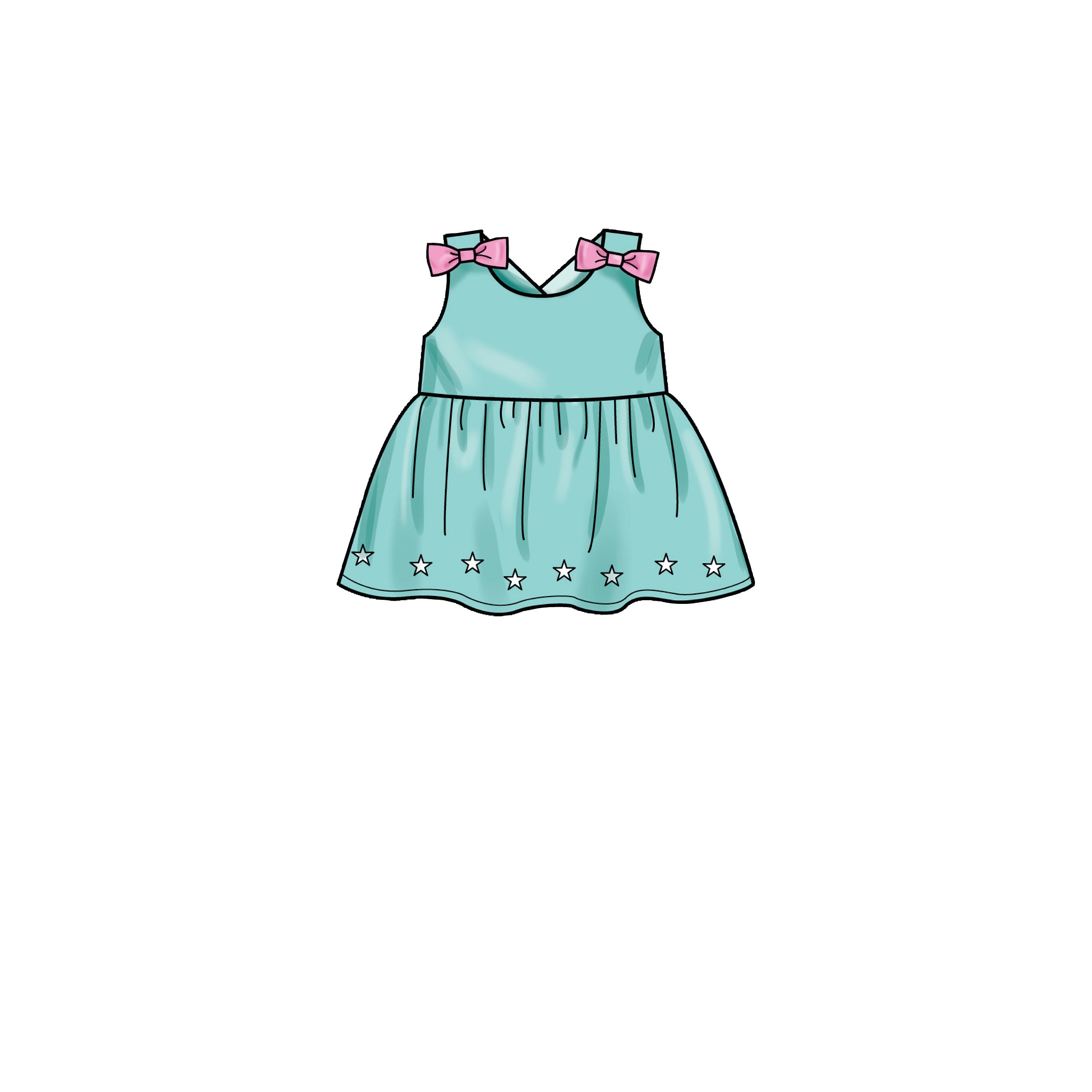 Simplicity Sewing Pattern S9319 Toddlers'  Top, Dresses, Rompers and Panties