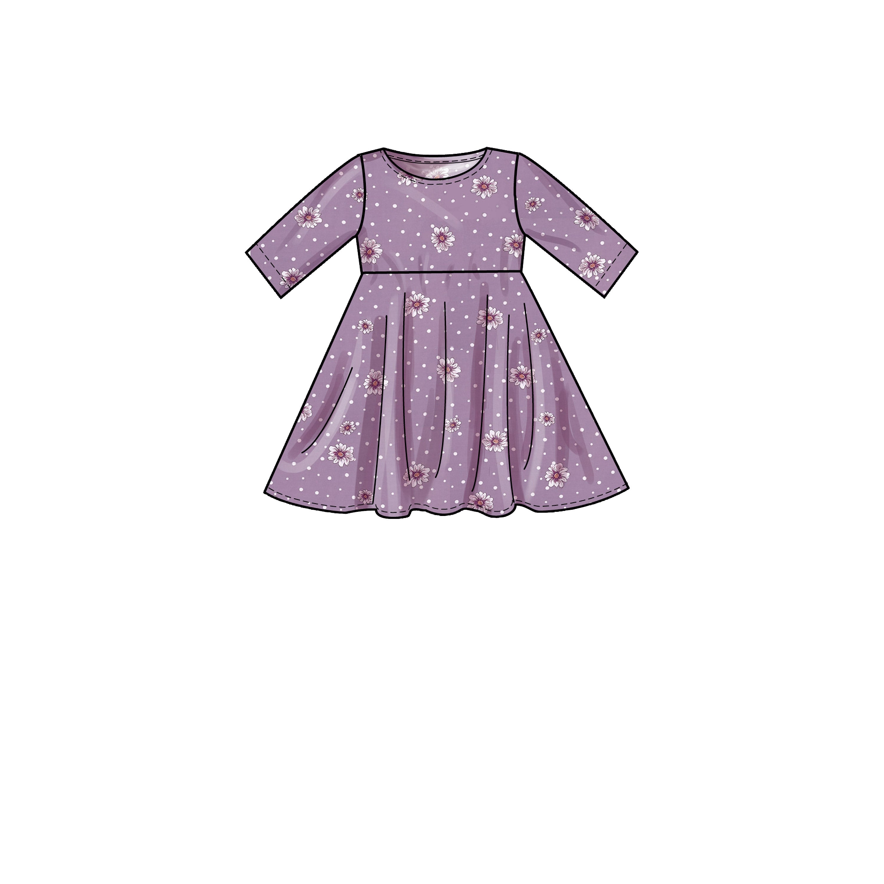 Simplicity Sewing Pattern S9322 Children's and Girls' Pull-on Dresses