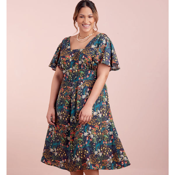 Simplicity Sewing Pattern S9325 Misses' and Women's Dress with Length and Sleeve Variations