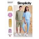 Simplicity Sewing Pattern S9337 Unisex Knits Only Tops, Trousers and Shorts-1