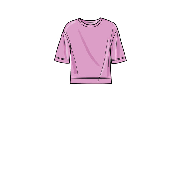 Simplicity Sewing Pattern S9337 Unisex Knits Only Tops, Trousers and Shorts