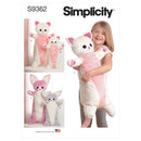 Simplicity Sewing Pattern S9362 Animal Plush Body Pillows-1