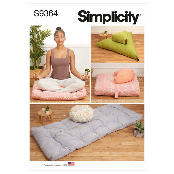 Simplicity Sewing Pattern S9364 Meditation Cushions