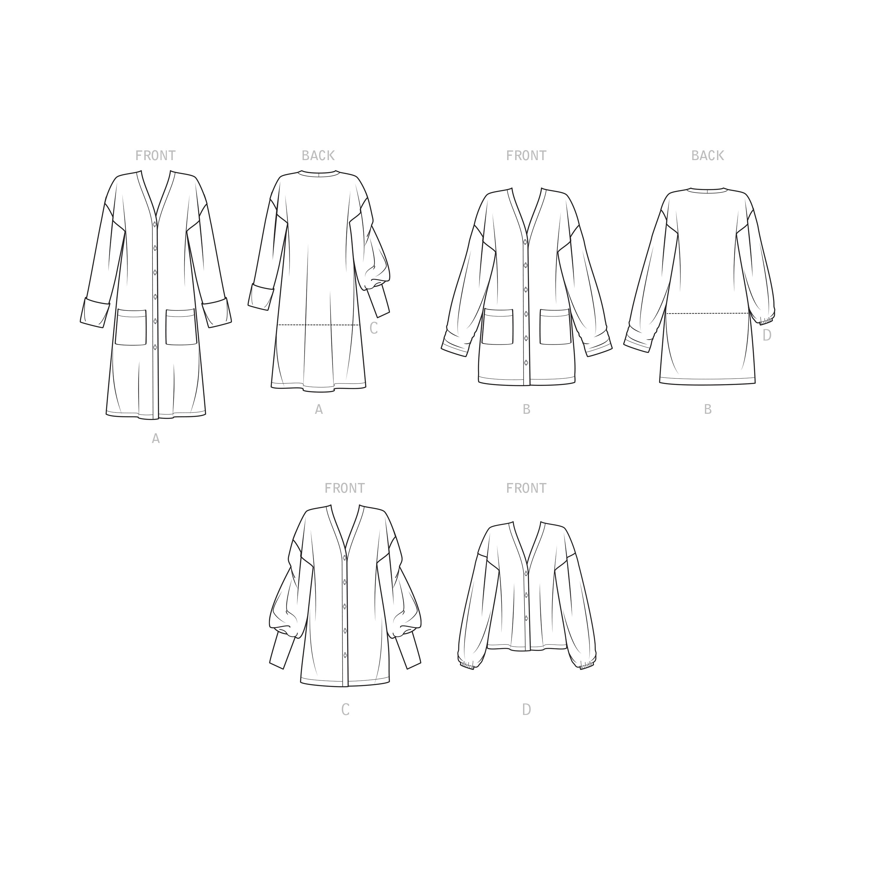 Simplicity Sewing Pattern S9373 Misses' Knit Cardigans