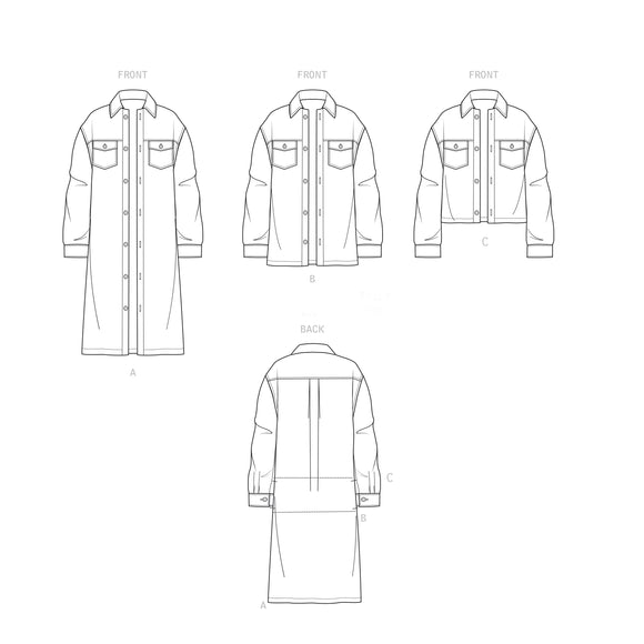 Simplicity Sewing Pattern S9388 Unisex Shirt Jackets