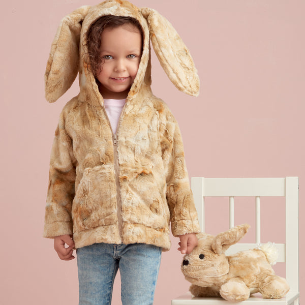 Simplicity Sewing Pattern S9391 Toddlers' Jackets and Small Plush Animals