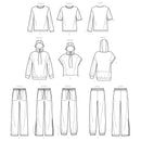 Simplicity Sewing Pattern S9394 Boys' and Girls' Oversized Knit Hoodies, Trousers and Tops-2