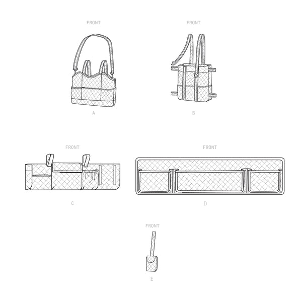 Simplicity Sewing Pattern S9400 Mobility Walker Accessories, Bag and Organizer