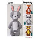 Simplicity Sewing Pattern S9414 Soft Toy Animals-1