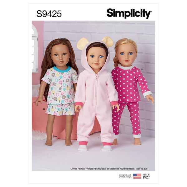 Simplicity Sewing Pattern S9425 Casual Doll Clothes