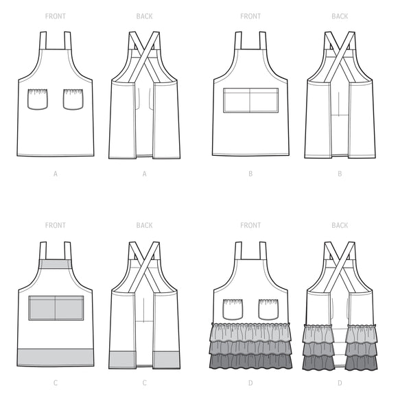 Simplicity Sewing Pattern S9436 Adults' and Children's Aprons