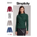 Simplicity Sewing Pattern S9451 Misses' Knit Tops-1