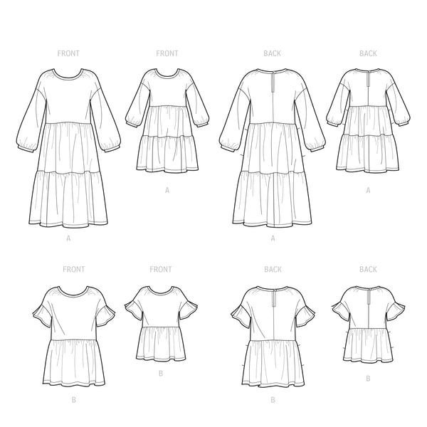 Simplicity Sewing Pattern S9454 Children's and Misses' Dress and Top