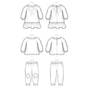 Simplicity Sewing Pattern S9460 Toddlers' and Children's Dress, Top and Trousers-7