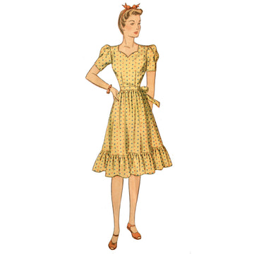 Simplicity Sewing Pattern S9464 Misses' 1940s Vintage Dress - 0