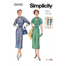 Simplicity Sewing Pattern S9465 Misses' 1950s Vintage Dress-1