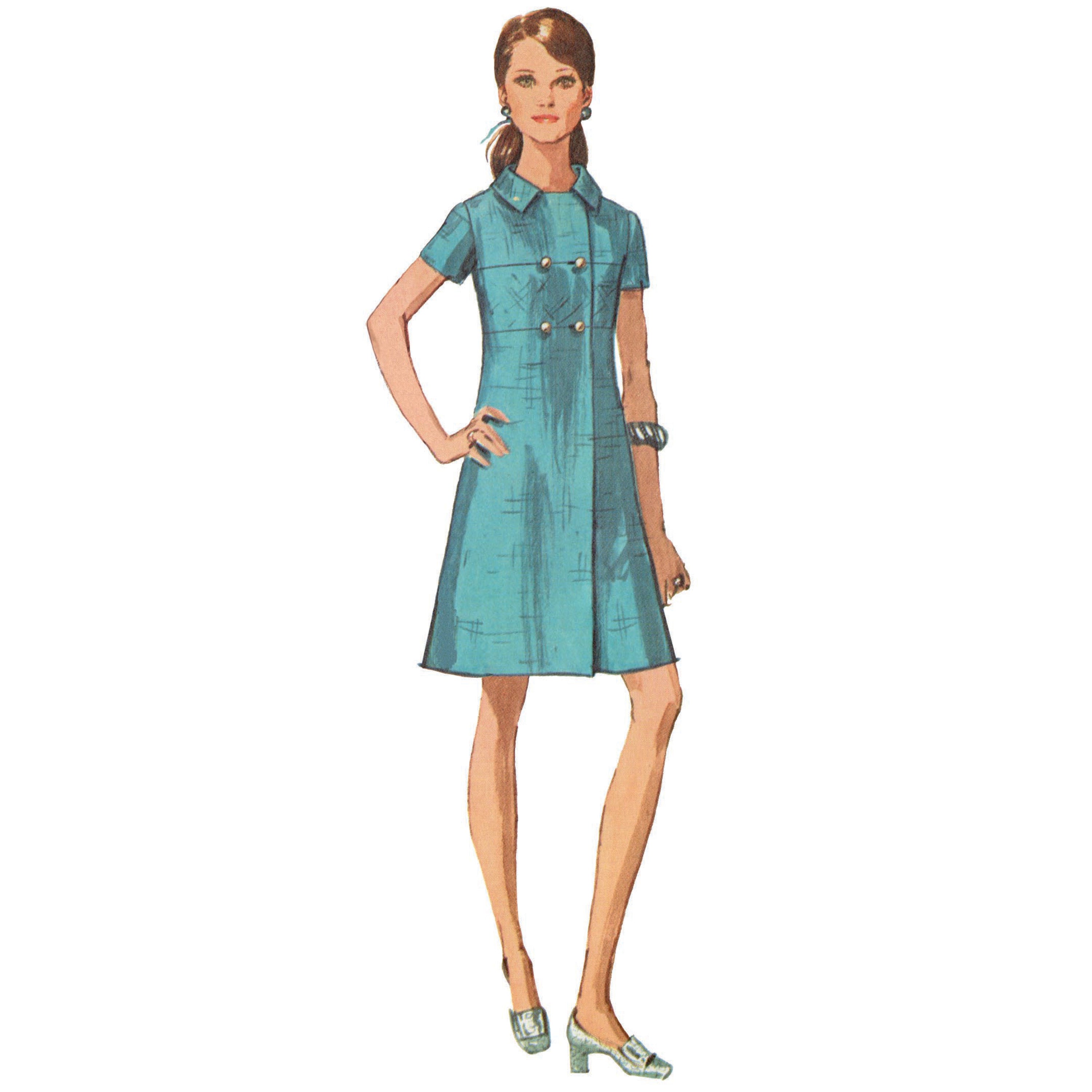 Simplicity Sewing Pattern S9466 Misses' 1960s Vintage Dress