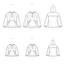 Simplicity Sewing Pattern S9481 UNISEX TOP SIZED FOR CHILDREN, TEENS, AND ADULTS-9