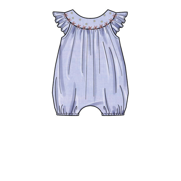 Simplicity Sewing Pattern S9484 BABIES' ROMPERS
