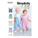 Simplicity Sewing Pattern S9484 BABIES' ROMPERS-1