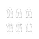 Simplicity Sewing Pattern S9484 BABIES' ROMPERS