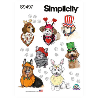 Simplicity Sewing Pattern S9497 PET ACCESSORIES