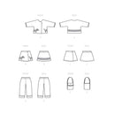Simplicity Sewing Pattern S9504 CHILDREN'S JACKET, SKIRT, CROPPED PANTS AND PURSE-7