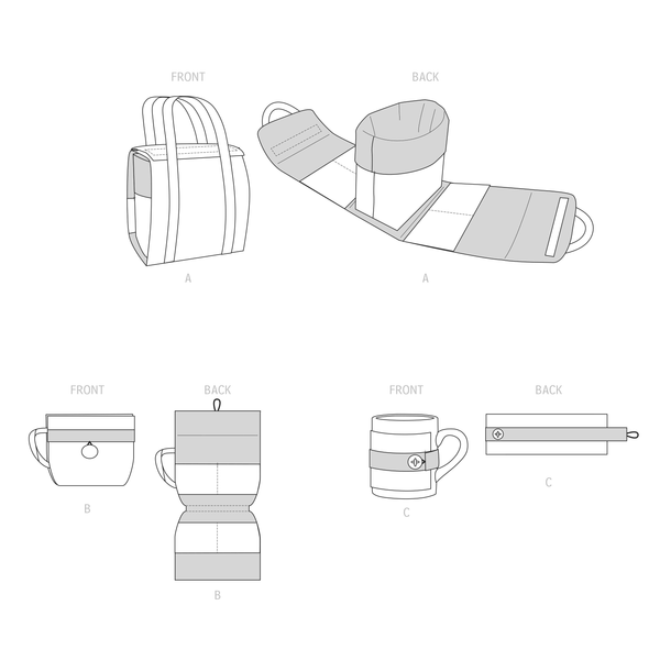 Simplicity Sewing Pattern S9511 MUG CASE, TEA BAG CASE, MUG COZY